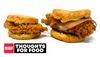 The Popeyes Honey Chicken Biscuit and Honey Chicken Biscuit with Bacon and Cheese