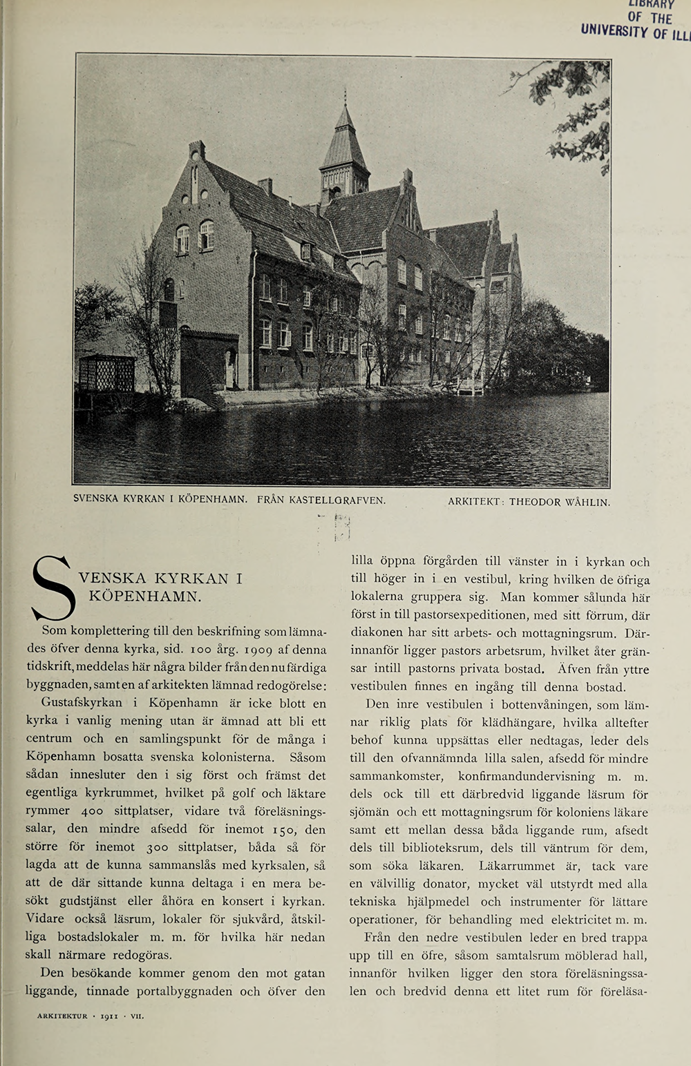 Swedish-language article about the church from 1911
