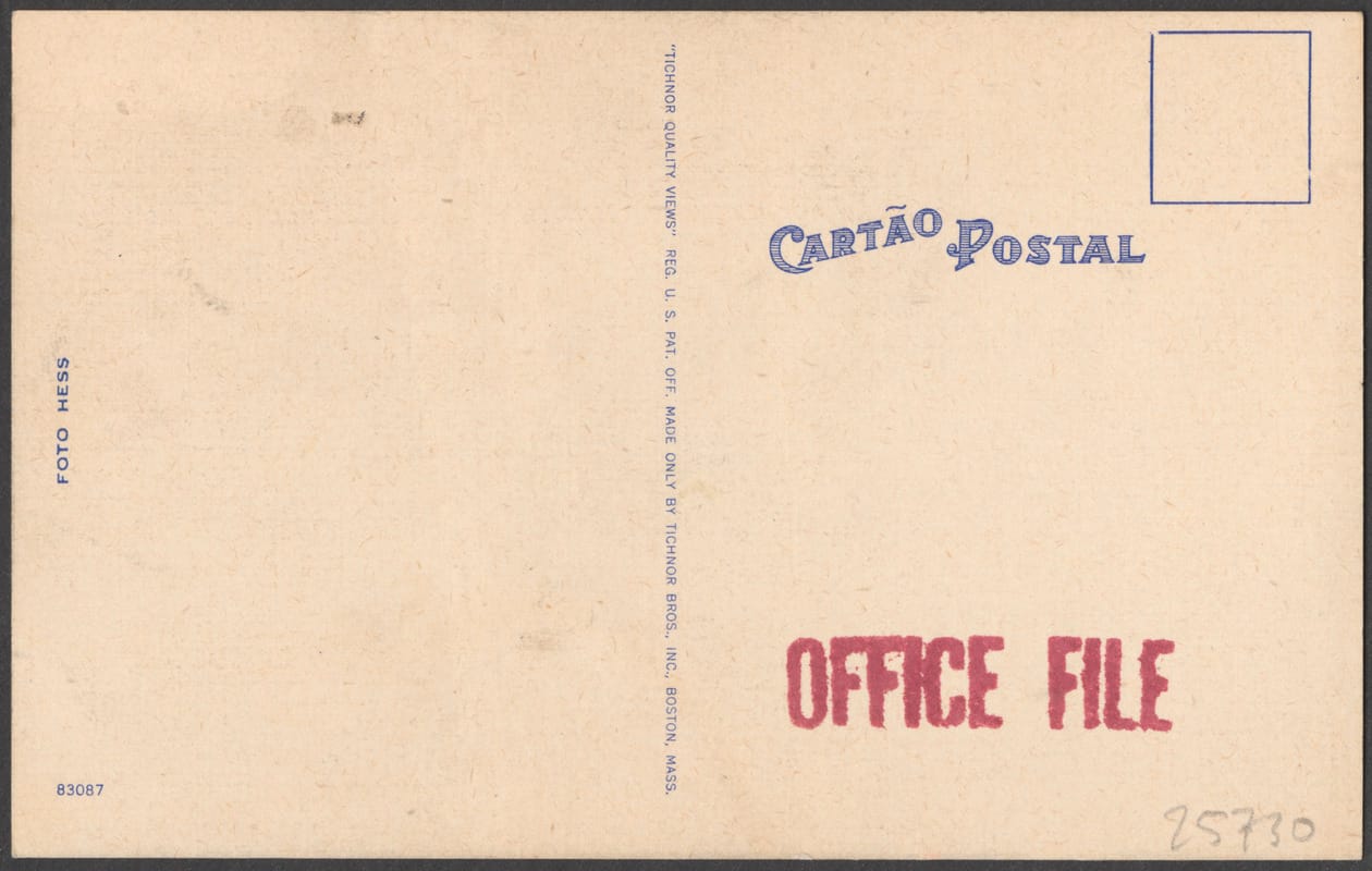 Back of the postcard, it says cartão postal 