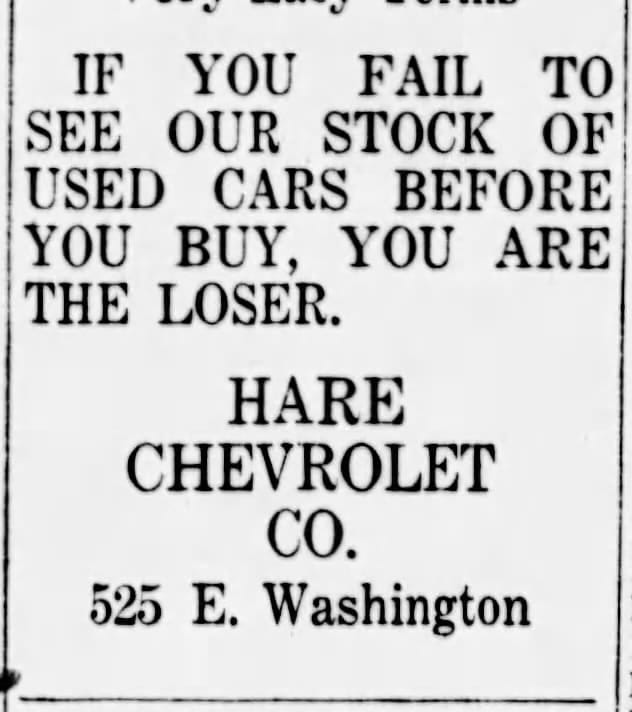 If you fail to see our stock of used cars before you buy, you are the loser.