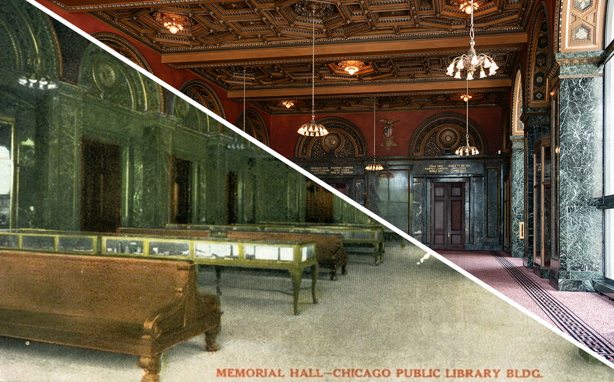 Merged image of the postcard and the photo