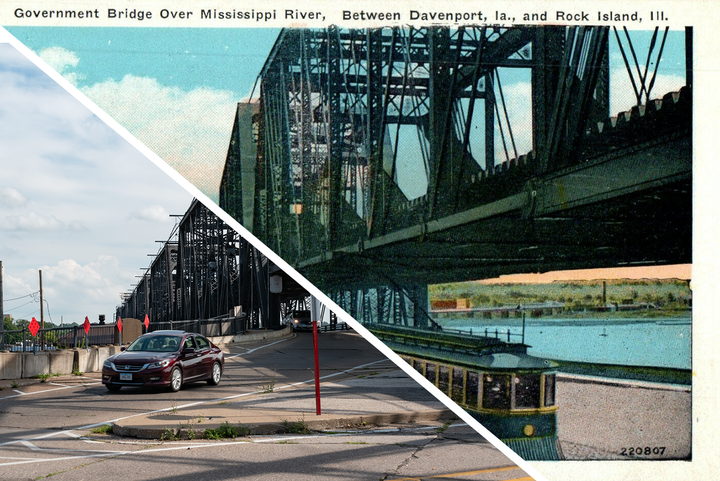 Government Bridge between Davenport, Iowa and Rock Island, Illinois