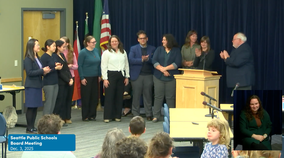 New school board directors sworn in at the December 3, 2025 school board meeting