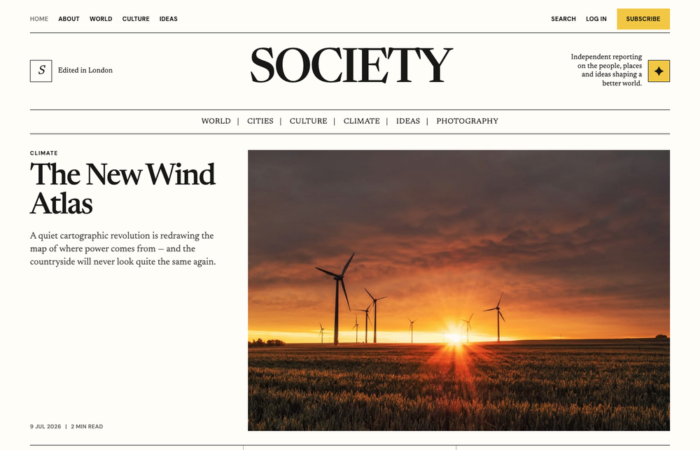 Society theme preview