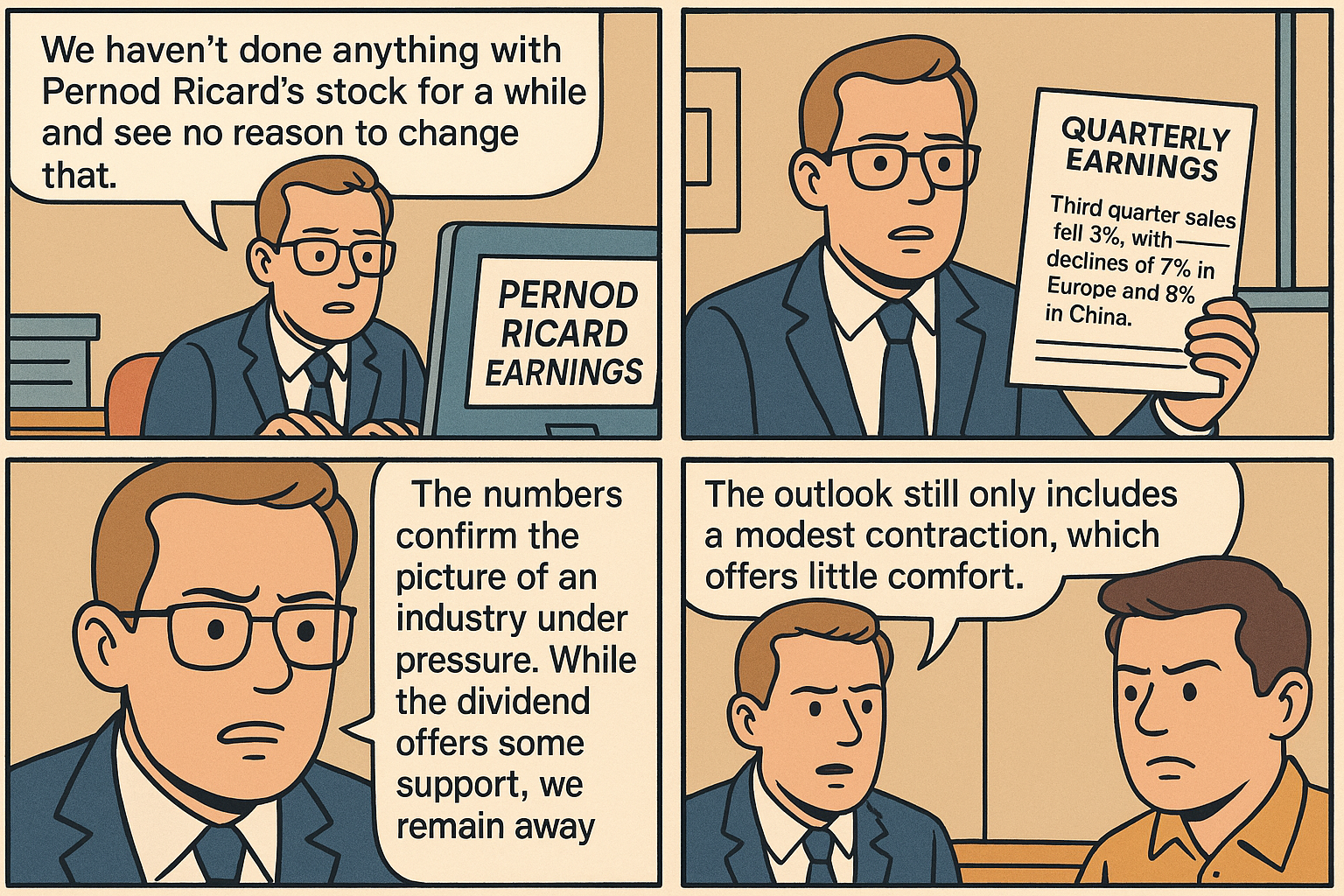 Pernod Ricard blijft het zwaar hebben: Al langer negatief op het aandeel