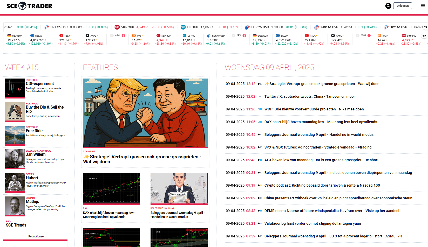 🚀SCE Trader: schrijf je in en volg onze tips - Het dagboek voor de korte en lange termijn belegger!