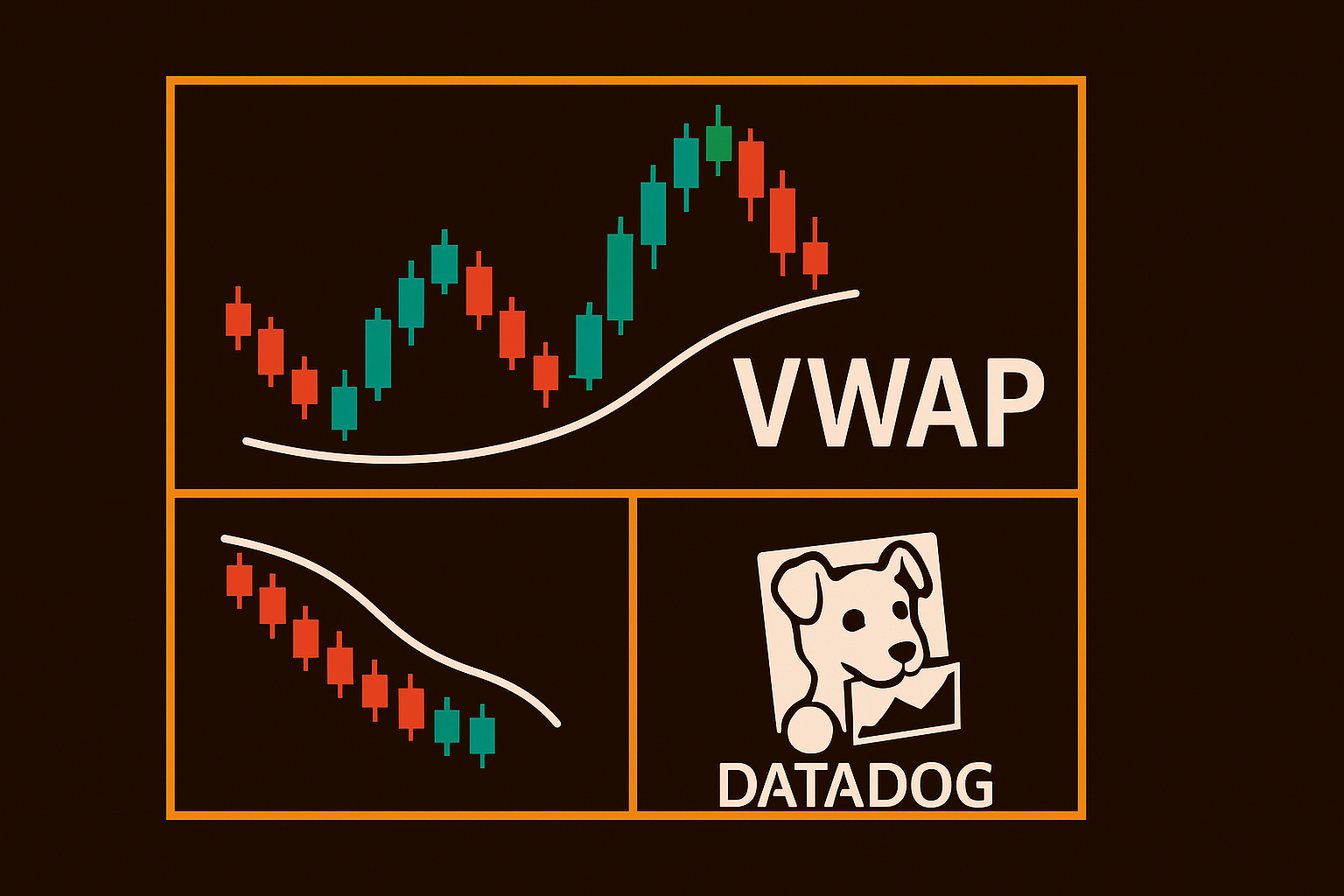 💭 DataDog op de chart net onder outbreak VWAP