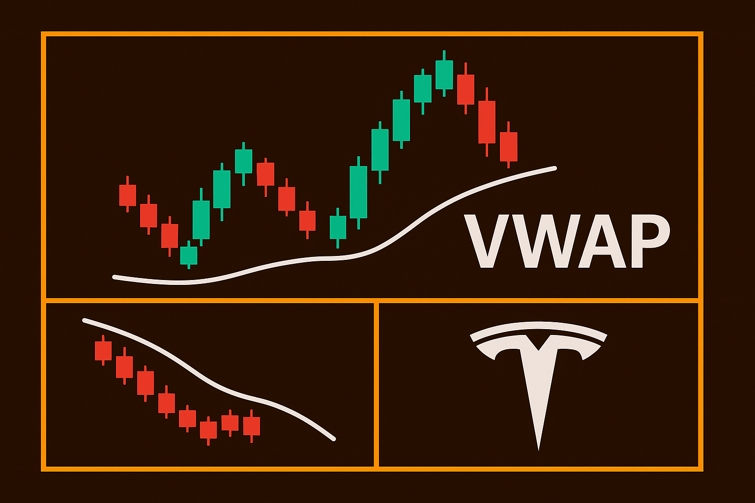 💭 Tesla 5% hoger en nadert belangrijke weerstand op de VWAP