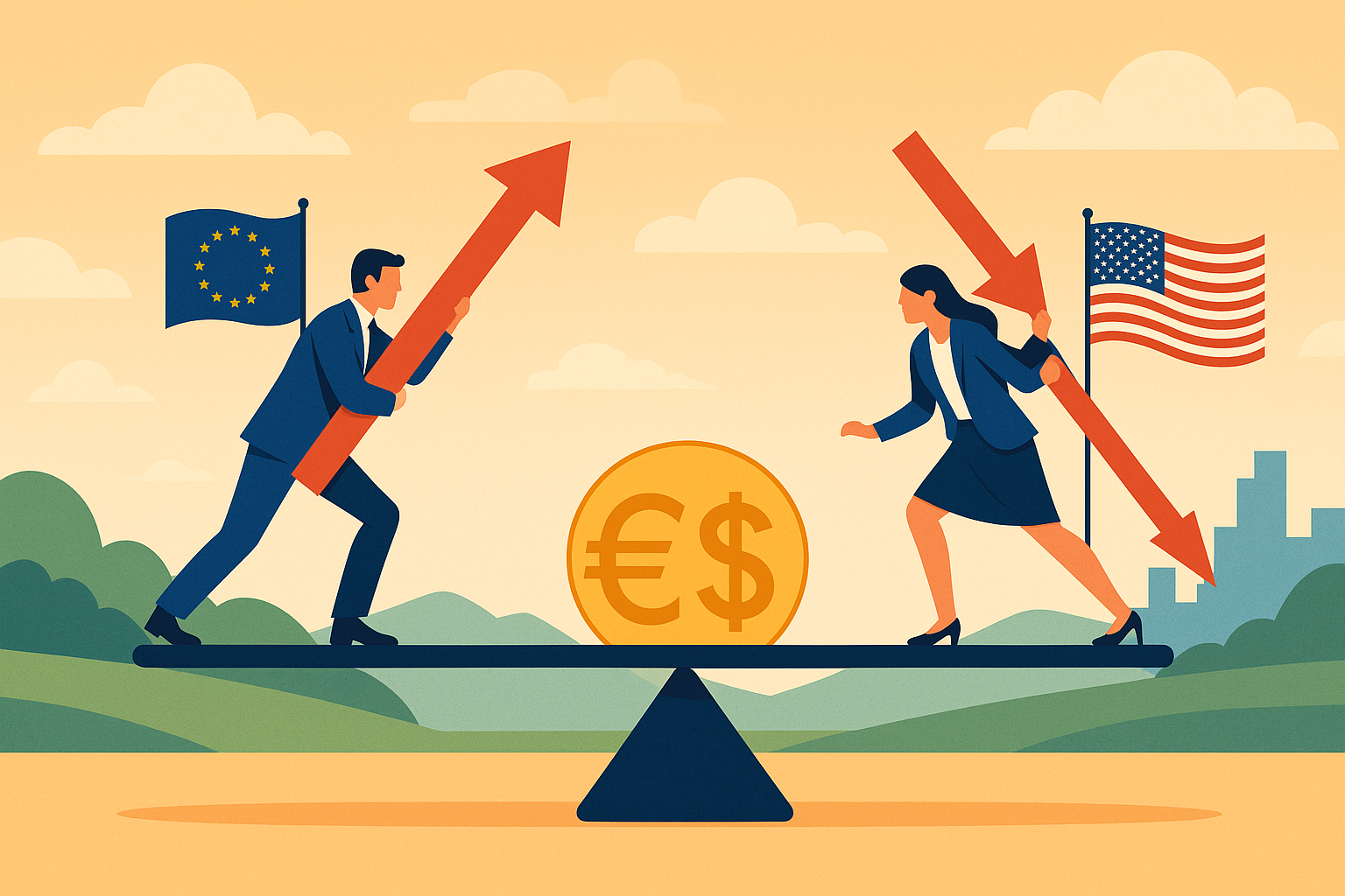 Valuta & tarieven: Kans einde euro-hausse bij handelsakkoord met VS