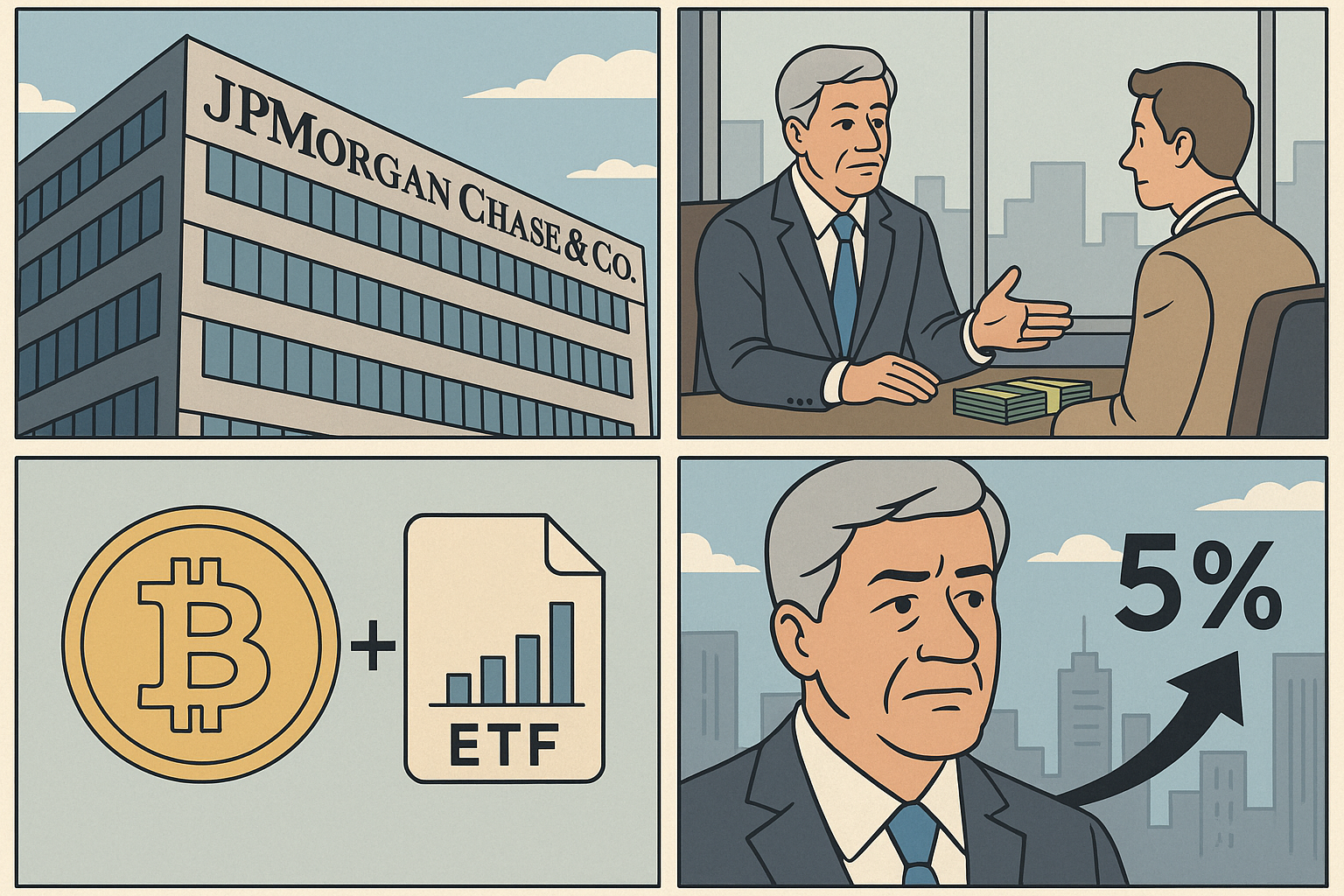 Crypto ETF's: JPMorgan accepteert het als onderpand bij leningen