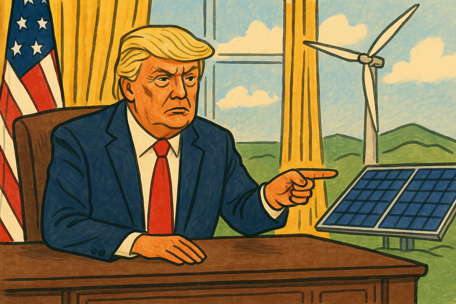 Zon & wind: Trump belooft weer einde belastingsteun: Sector dreigt fors te lijden