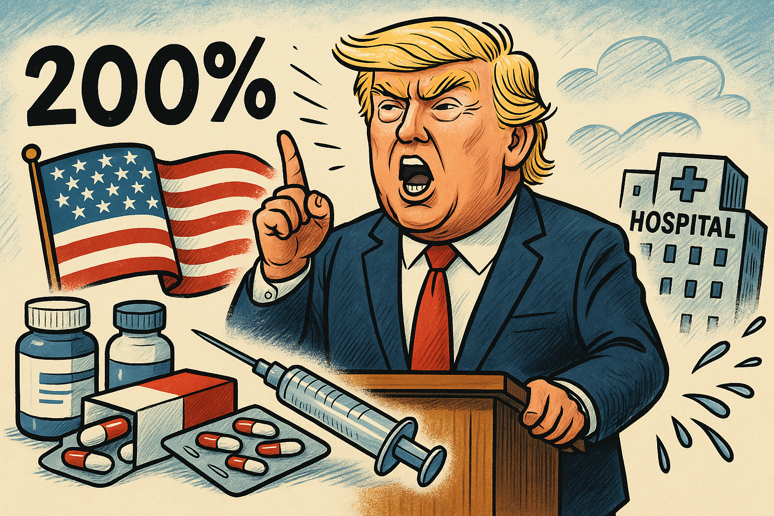 Tarieven: Dreiging 200% op medicijnen - Gaat niet gebeuren - Hims - NVO en meer