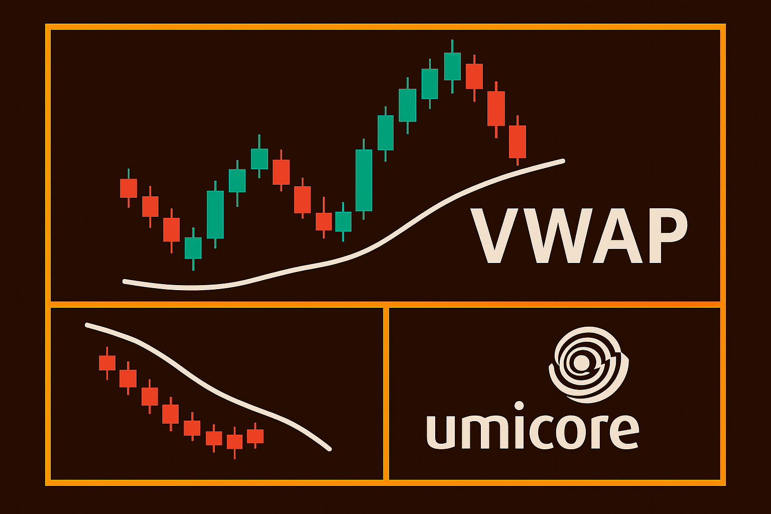 ✖️ Umicore en de VWAP: Na rally weer nieuwe test van belangrijk niveau grafiek