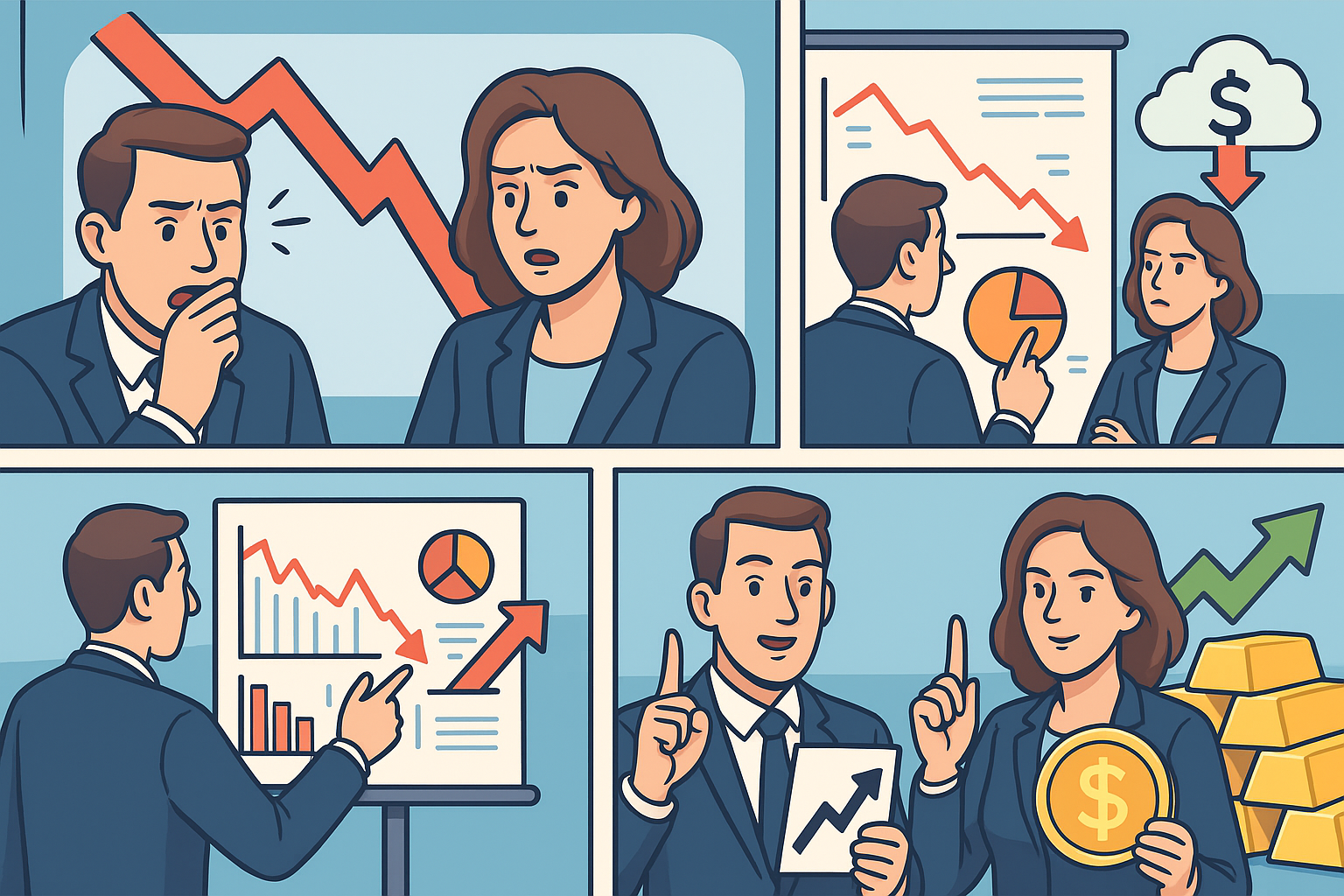 Markten: JPMorgan waarschuwt voor terugval na renteverlaging - Goud - VIX