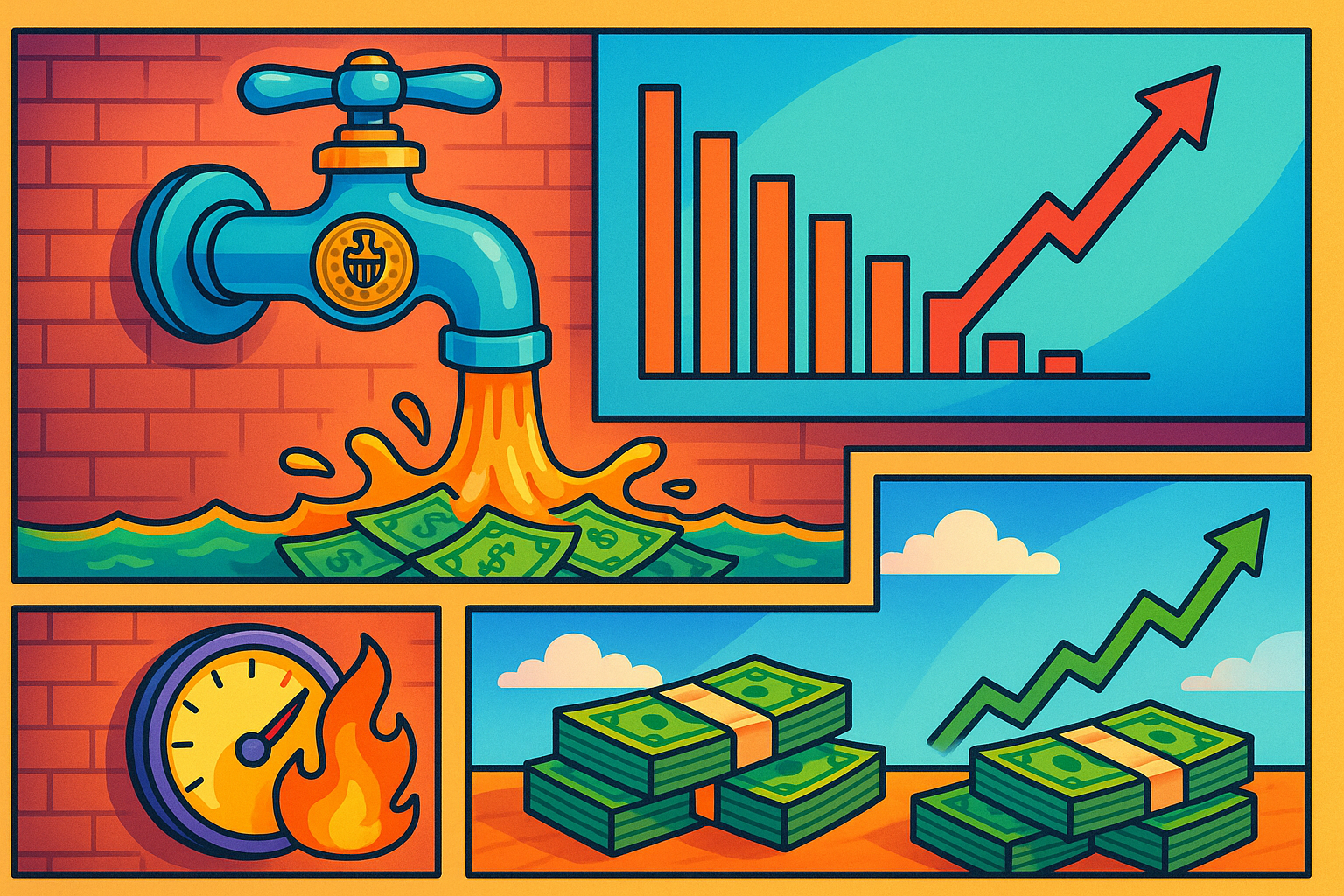 Aandelen: Fed beëindigt QT - Operationele inkomsten positief - Bullish voor trend