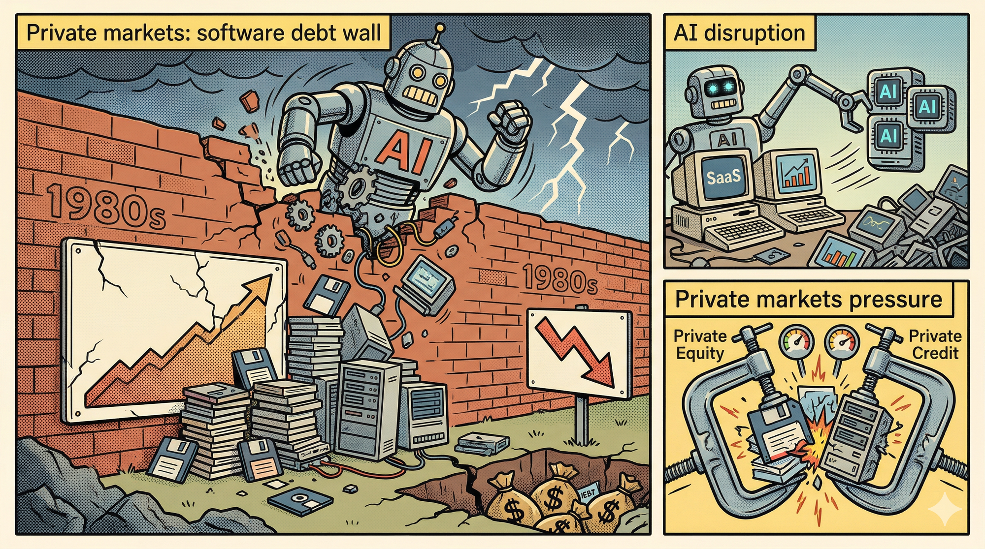 ⌛ Private credit: Software debt wall 330 miljard and AI disruptie en de gevolgen