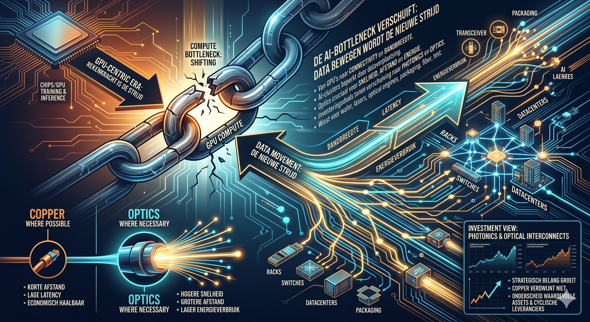 🧠 AI-bottleneck: Data moves nieuwe strijd - Photonics en optical interconnects