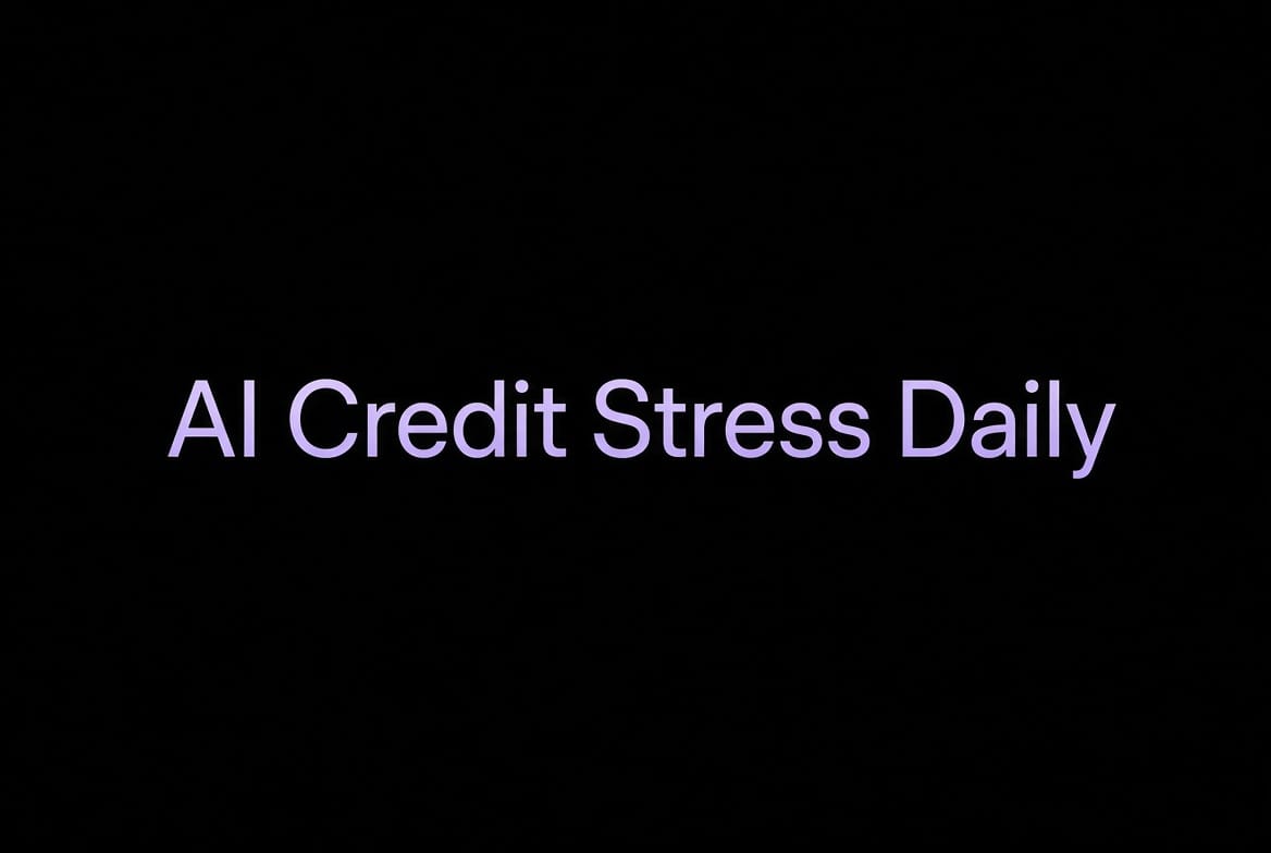 AI Credit Stress Daily -> Obligaties onder druk, financieringskosten blijven stijgen