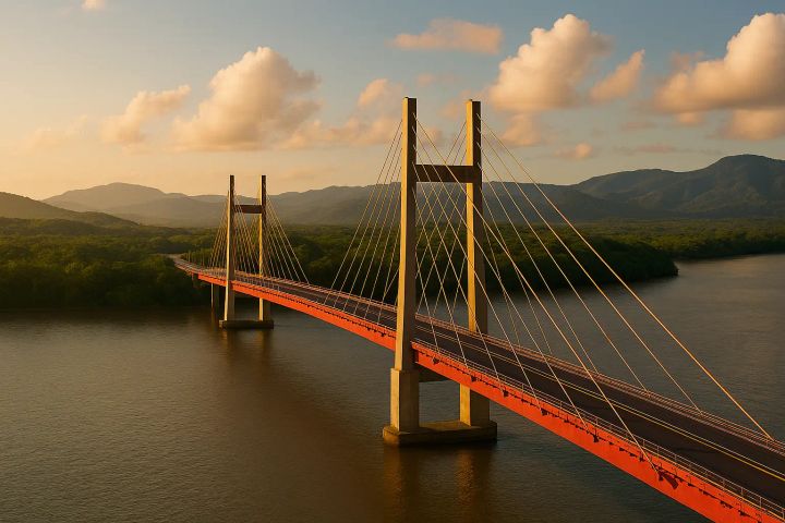 The Puente de la Amistad bridge in Guanacaste, Costa Rica