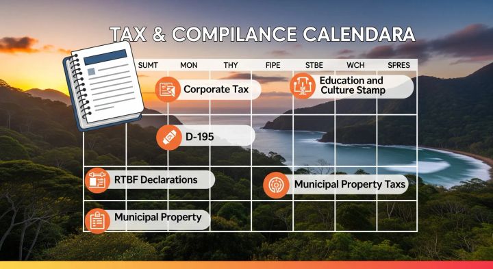 A graphic of the Costa Rica Tax and Compliance Calendar.