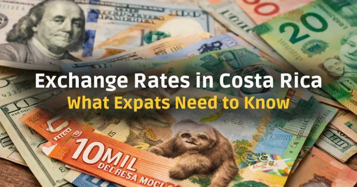 Costa Rica exchange rate with colones, U.S. dollars, and Canadian dollars