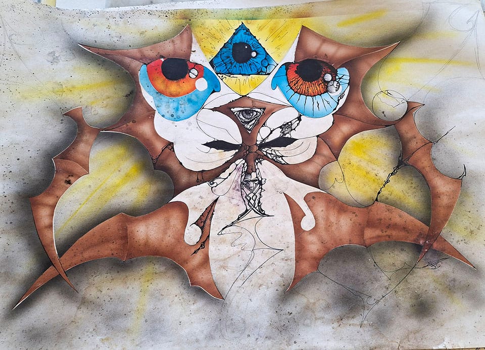 A failed attempt at masking which I abandoned. 