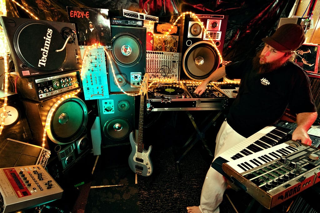 House of Normal Founder plays many instruments from synthesisers and DJ turntables to Guitar and the Bass.