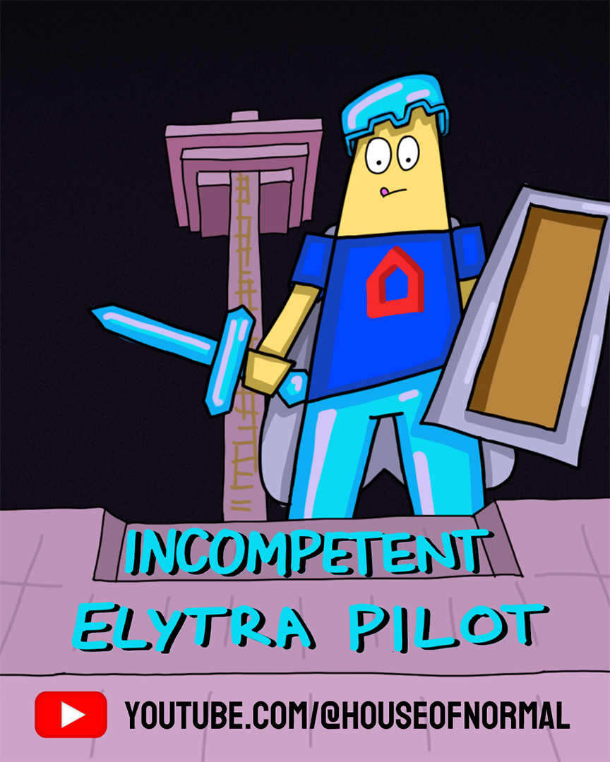 Incompetent Elytra Pilot - A Minecraft Animated short - Youtube Promo Poster