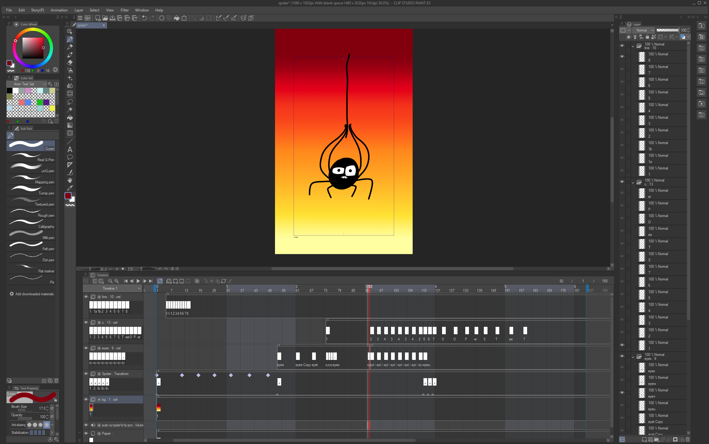 This Spider Be Thirsty - Project in Clip Studio Paint EX