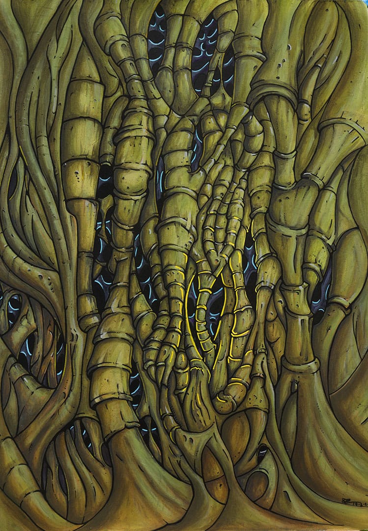 Southern Forest - Acrylic on card - 2025