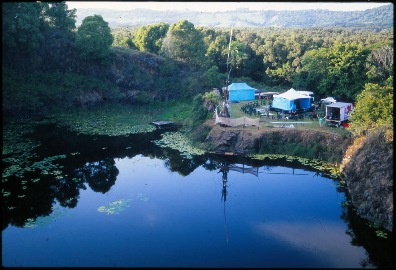 Early morning setup at Boredoms - Boadrum111 - Byron Bay November 2011