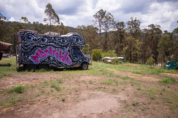Custom Art on 'Machete' the 1975 Bedford Motor Home