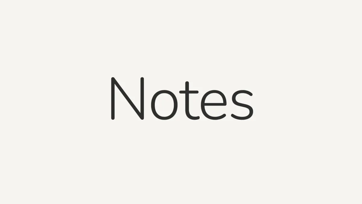 Notes