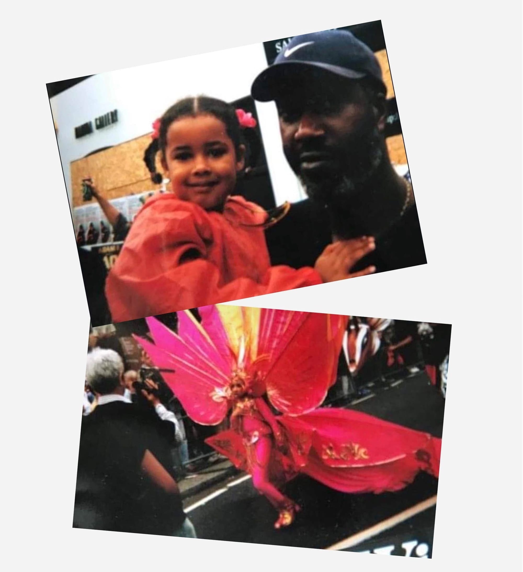 Five-year-old Georgia at Notting Hill Carnival in 2002