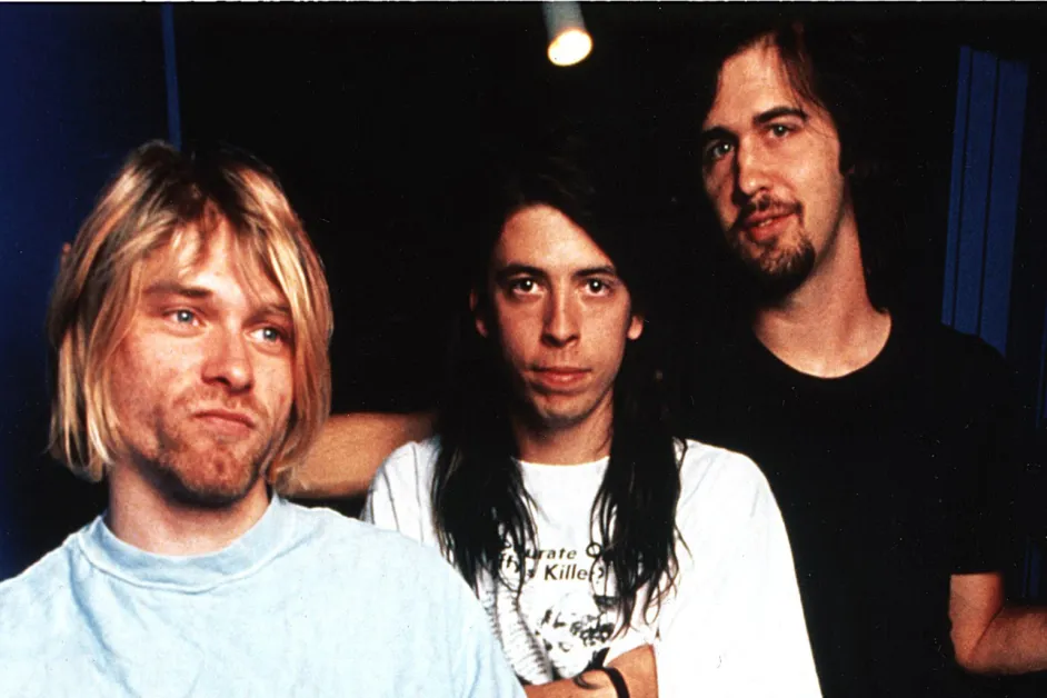 Kurt Cobain, Krist Novoselic and Dave Grohl of Nirvana photographed in the 1990s.