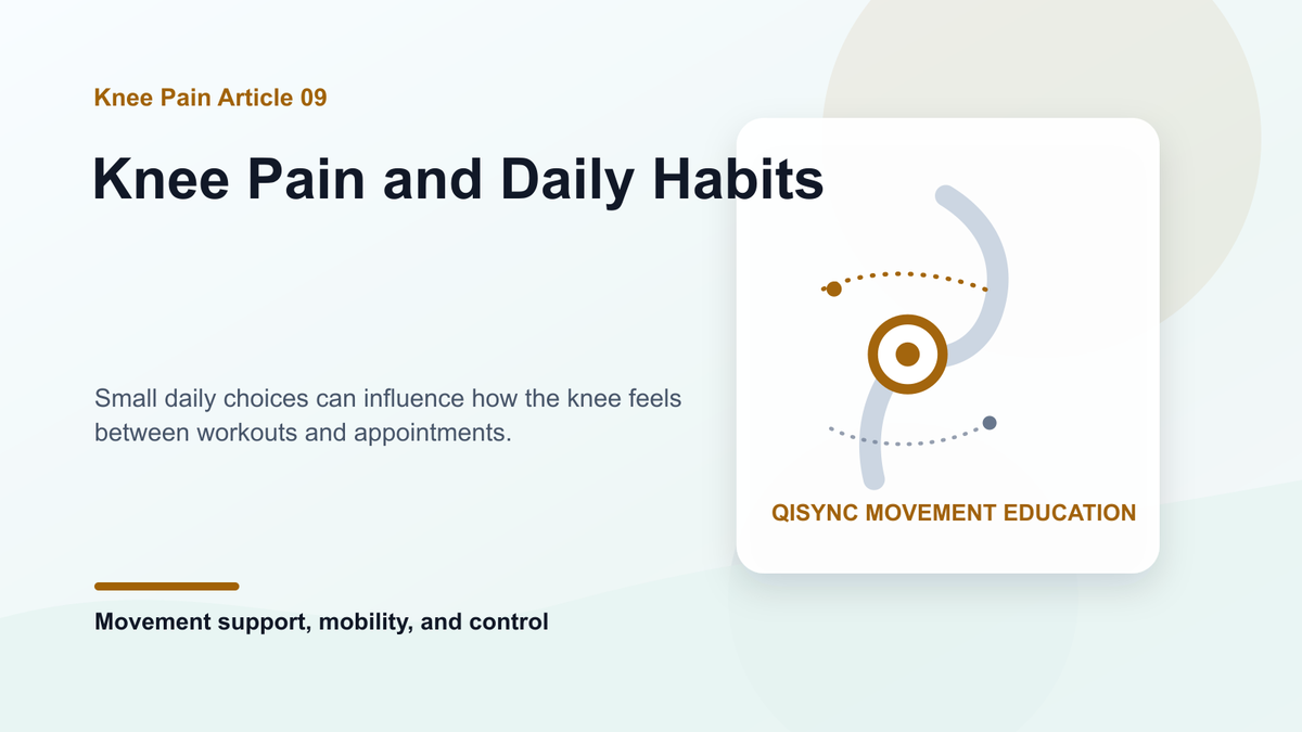 Knee Pain and Daily Habits