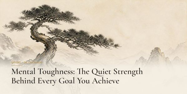 Ink-wash illustration: Mental Toughness: The Quiet Strength Behind Every Goal You Achieve