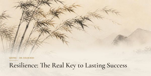 Ink-wash illustration: Resilience: The Real Key to Lasting Success