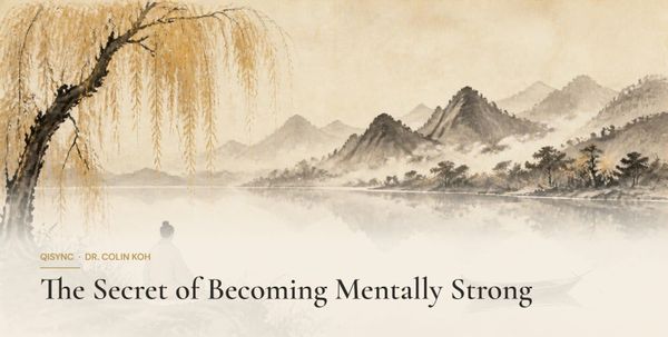 Ink-wash illustration: The Secret of Becoming Mentally Strong