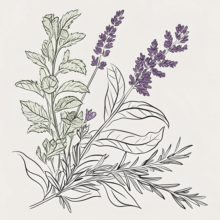 Peppermint, Lavender, and Rosemary