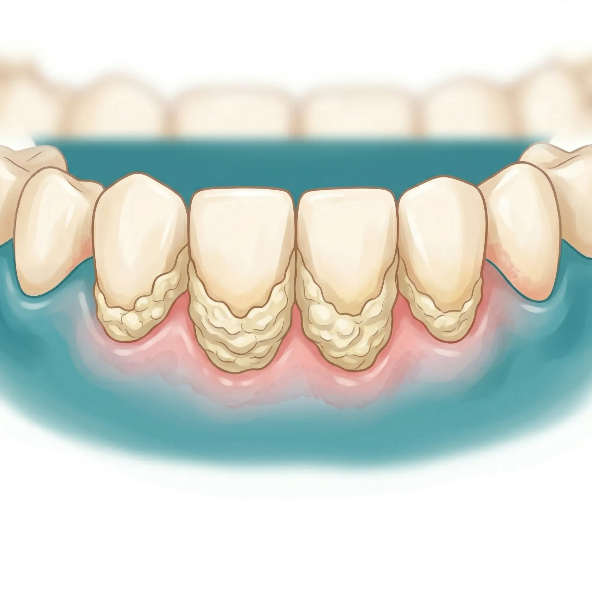 Diş taşı birikimi ve diş eti iltihabı eğitici görseli
