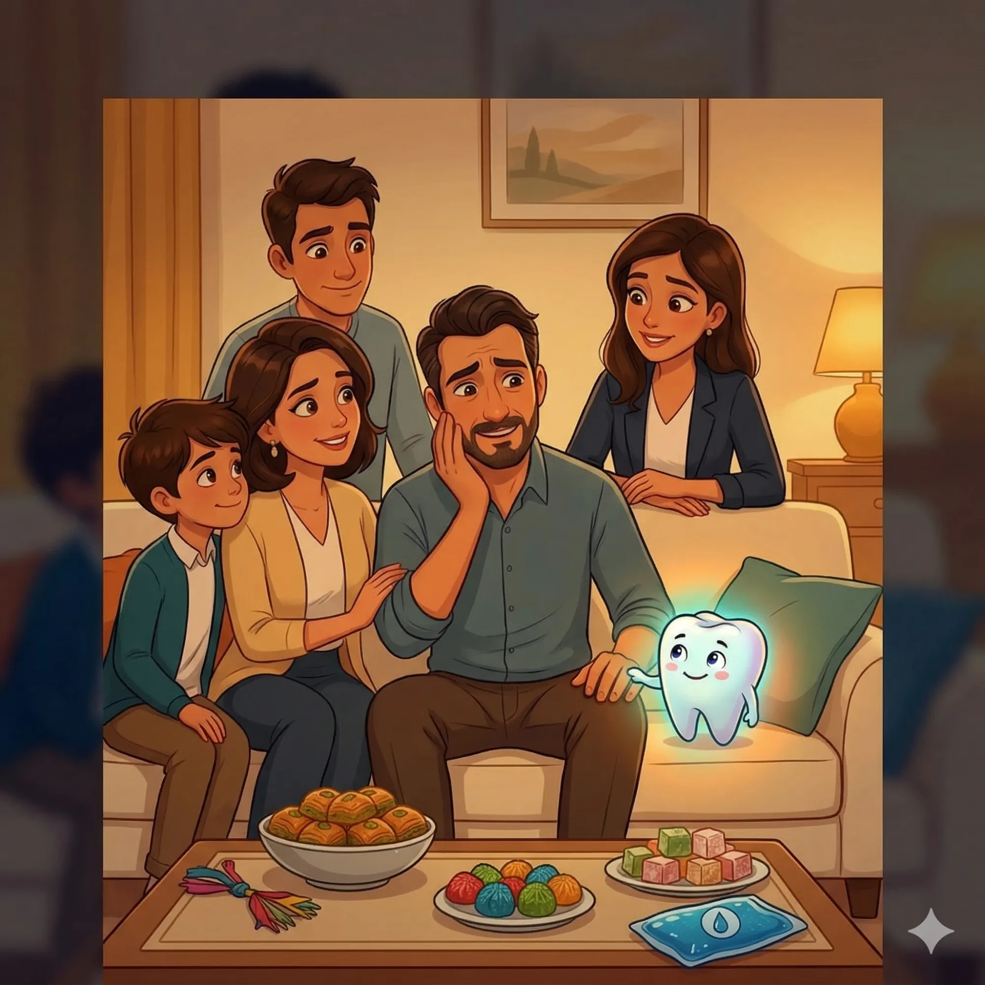 Bayramda diş ağrısı yaşayan aile