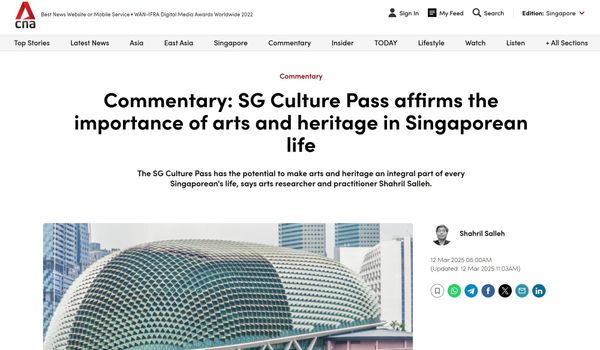 Commentary: SG Culture Pass