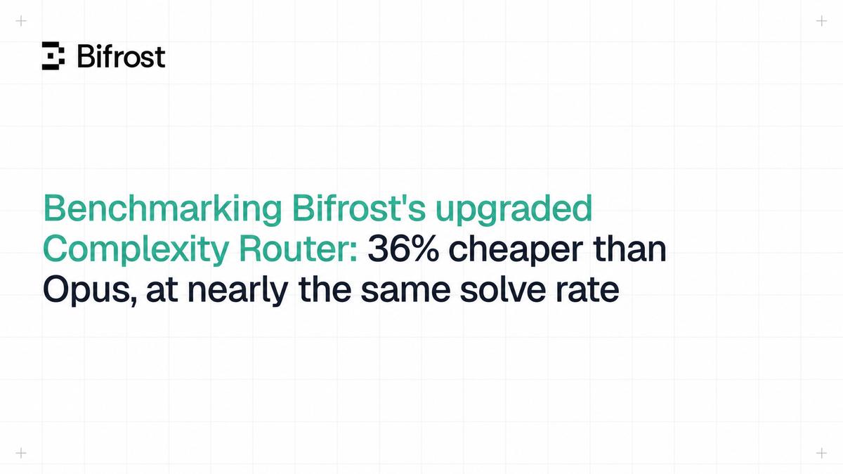 Benchmarking Bifrost's upgraded Complexity Router