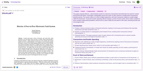 📣 Briefy 2.1: summarizing PDFs, new Overview view, and more!