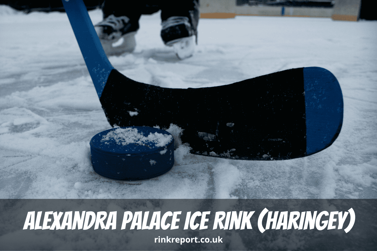 A Photo Of An Ice Hockey Puck And Stick On An Ice Rink As An Example For Alexandra Palace Ice Rink