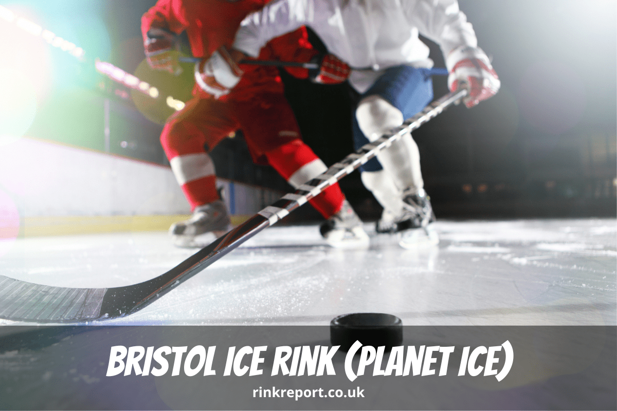 Two Ice Hockey Players Fight For A Puck During A Match As An Example For Bristol Ice Rink Also Known As Planet Ice Bristol In