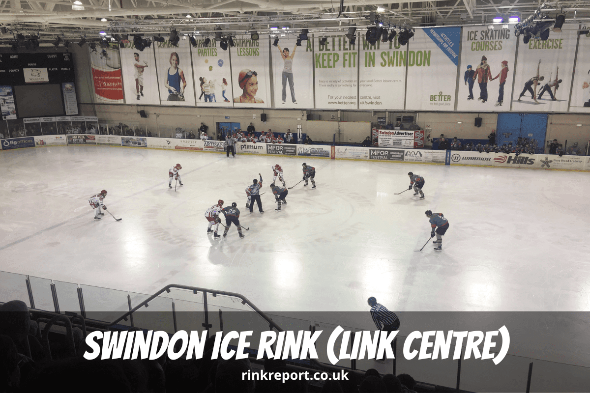 Swindon Ice Rink Link Centre England UK Hockey Game Face Off Wildcats Vs Bison