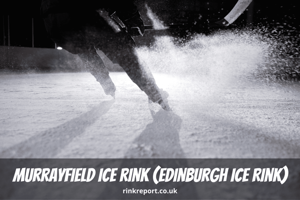 A Photo Of An Ice Hockey Player Spraying Ice On An Ice Rink In The Dark As An Example For Murrayfield Ice Rink In Edinburgh