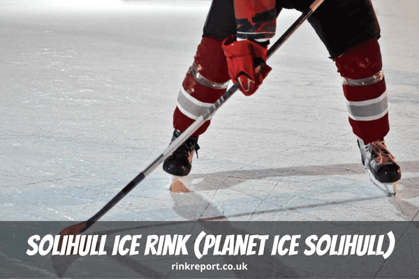 An Ice Hockey Player Stands On The Ice In Ice Skates And Holding A Hockey Stick At Solihull Ice Rink Also Known As Planet Ice